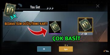 Pubg Mobile Bedava İsim değiştirme kartı alma
