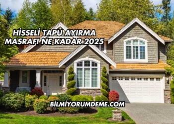 Hisseli Tapu Ayırma Masrafı Ne Kadar 2025