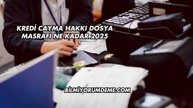 Kredi Cayma Hakkı Dosya Masrafı Ne Kadar 2025