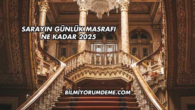 Sarayın Günlük Masrafı Ne Kadar 2025