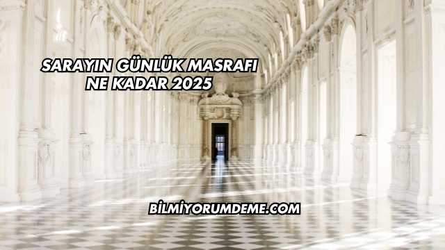 Sarayın Günlük Masrafı Ne Kadar 2025