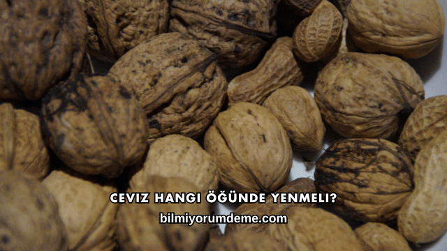 Ceviz Hangi Öğünde Yenmeli?